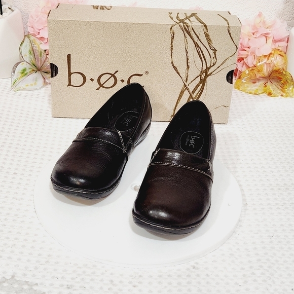 Womens B.O.C. Born Concept Howell Comfort Slip On Flats Black Leather Sz 9.5 - Picture 7 of 11